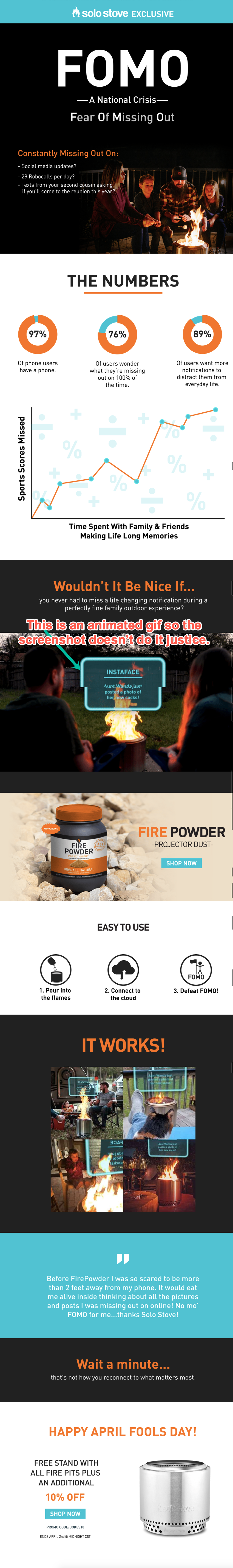 Solo stove landing page.
