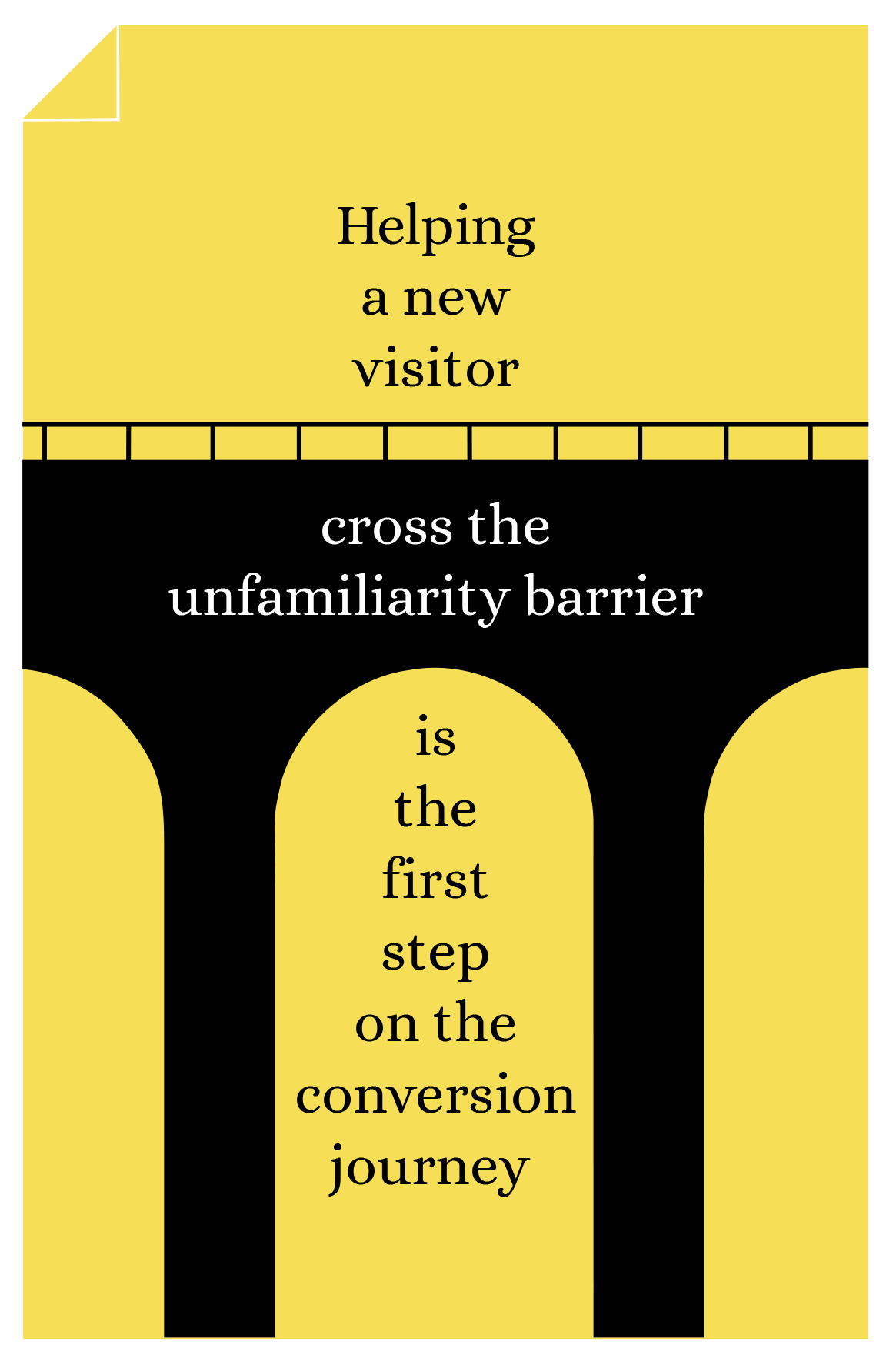 Optimize conversion rates. Get the user over the unfamiliarity barrier