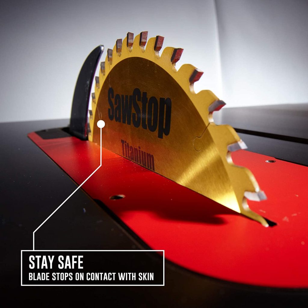 SawStop safety mechanism.