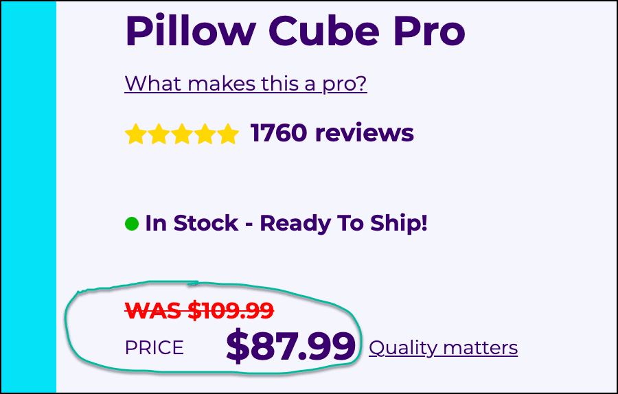 Pillowcube.com case study. Quality matters.