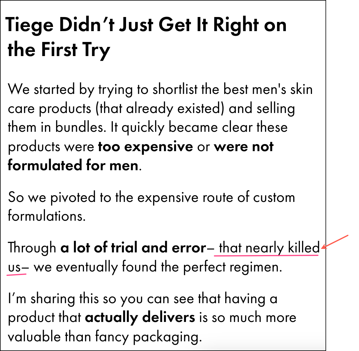 Tiege.com Example
