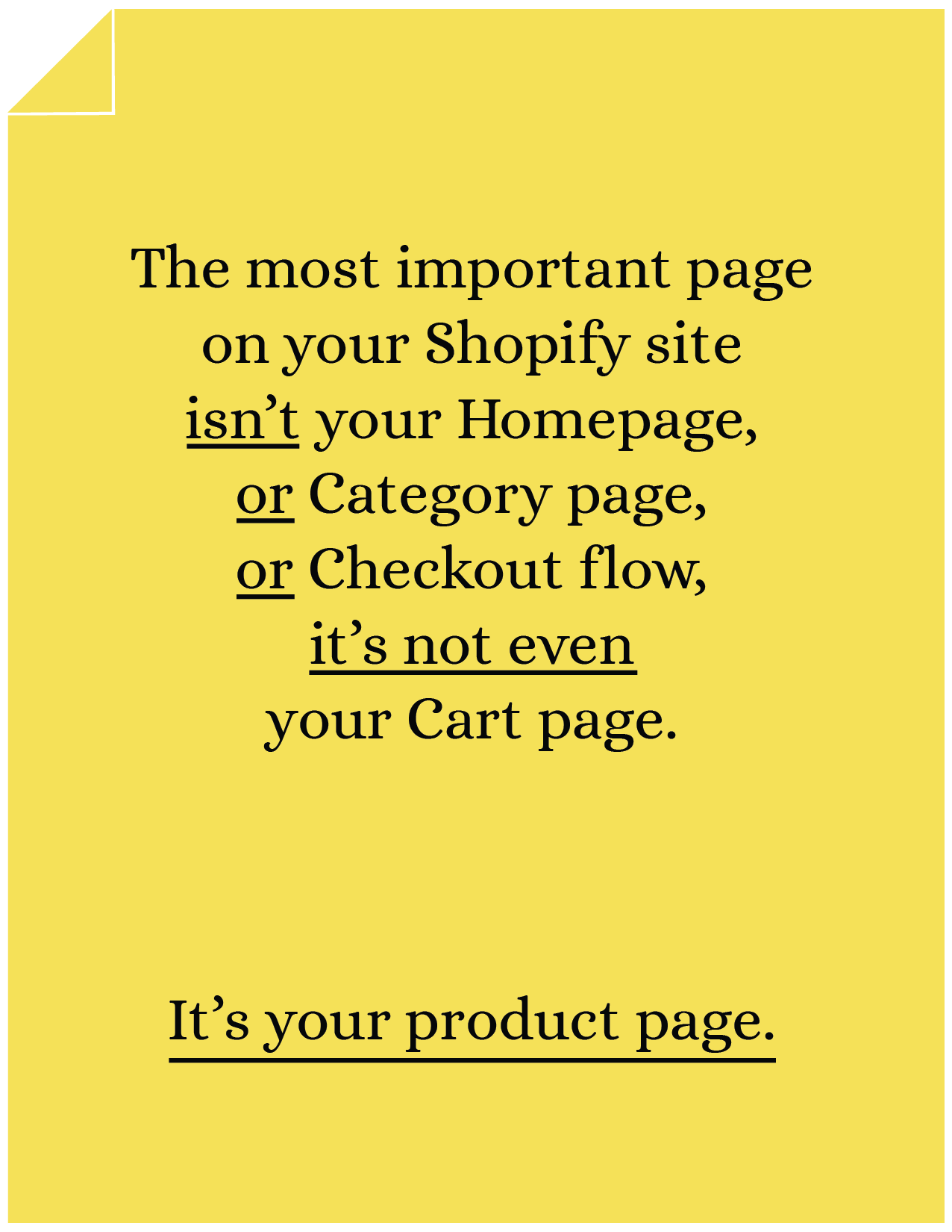 Single Most Important Page on an Ecommerce Site