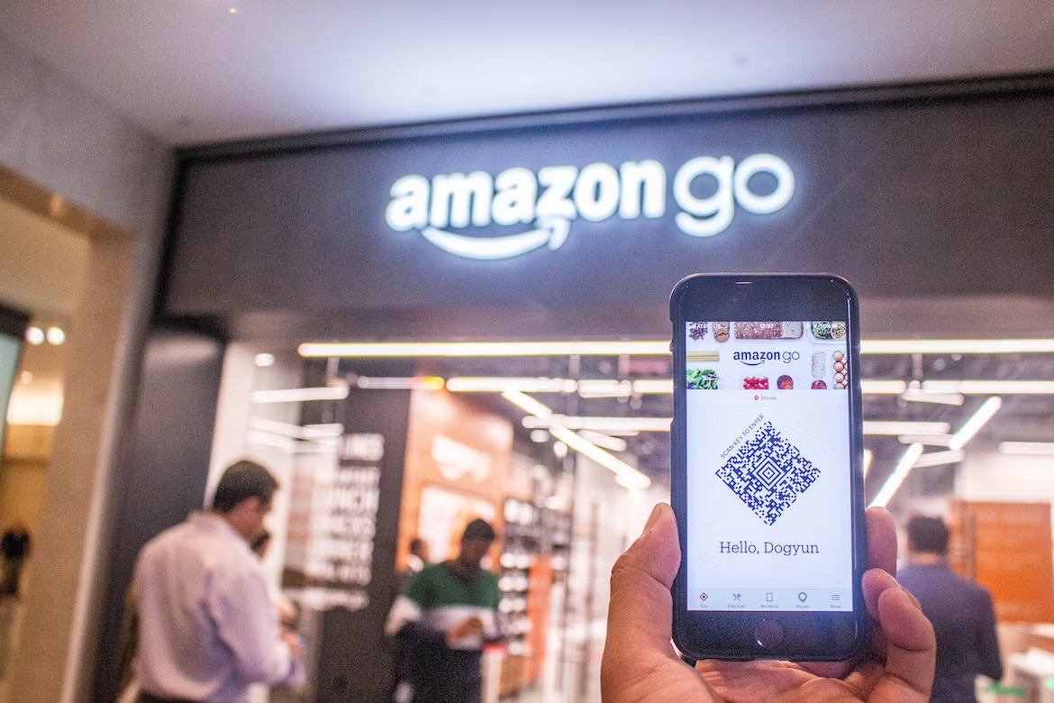 Amazon Go, where you can choose your items and simply walk out.