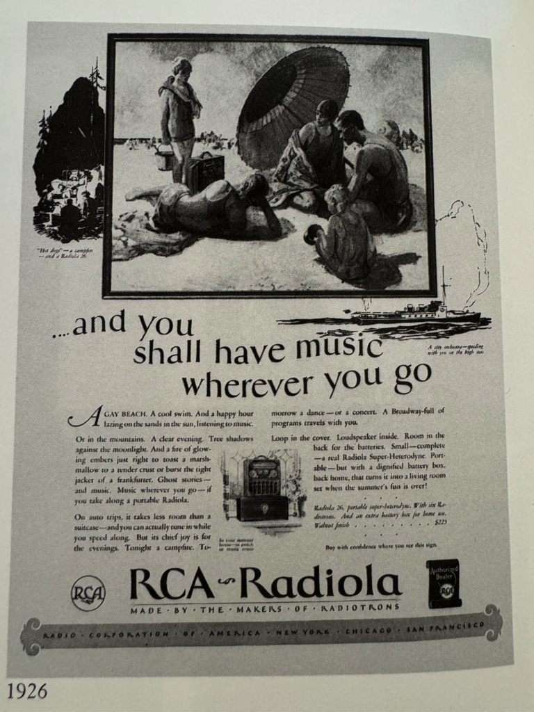 Portable radio ad